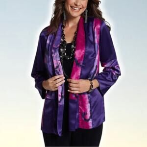 CHICO'S Travelers Collection Filigree Sofia Jacket Sz 4